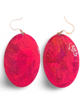 Pink Marble Oval Dome Lures of Love Earrings