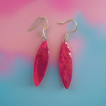 Pink Marble Mini Navette Lures of Love Earrings