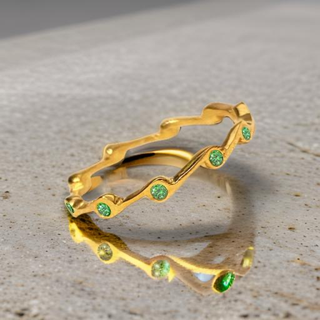 Peridot Birthstone Stacker Ring