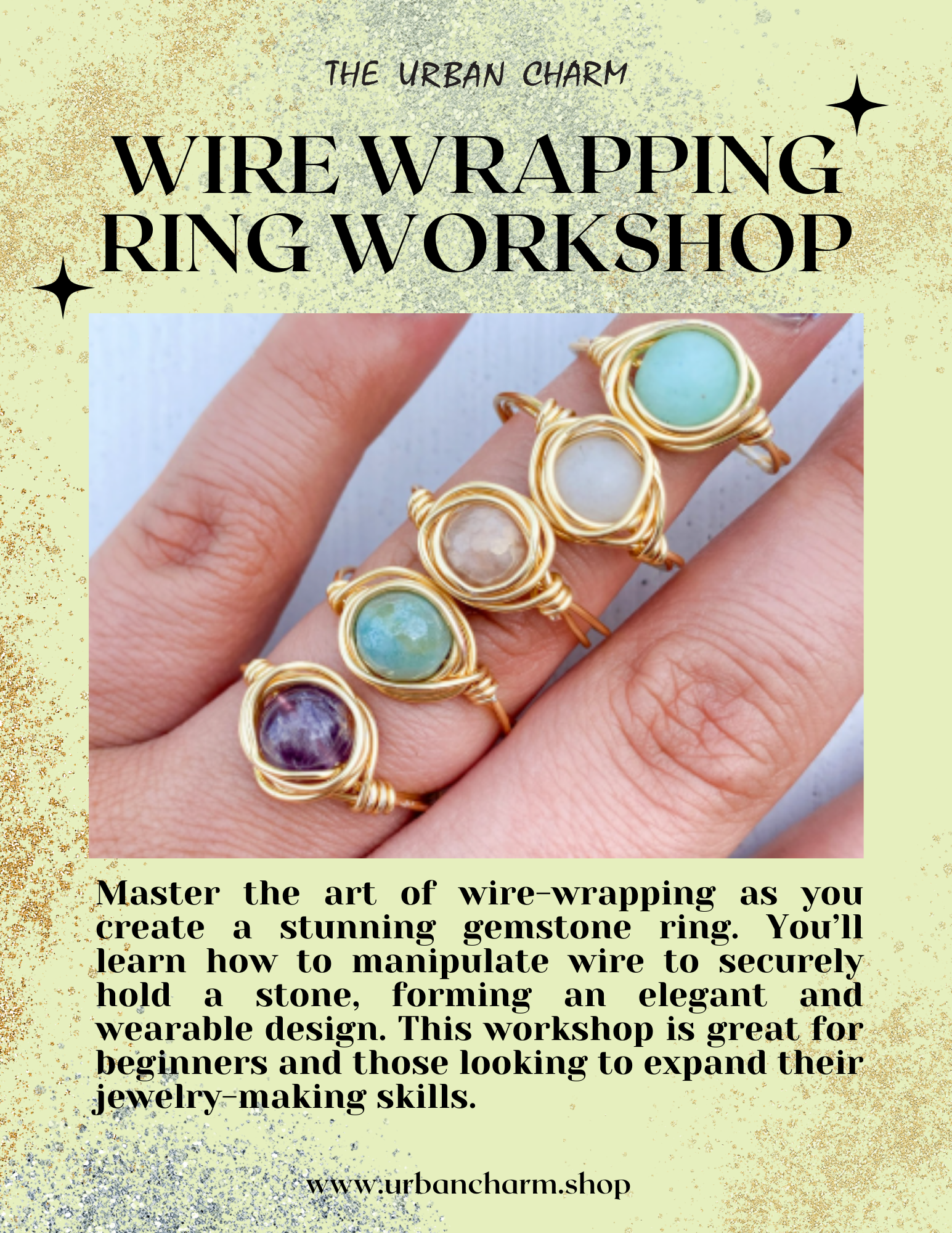 Wire Wrapping Ring Workshop - FRIDAY, OCTOBER 3rd from 7pm to 8pm