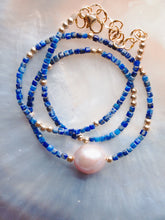 Load image into Gallery viewer, Pink Pearl and Gemstone Necklace - Gold Akala
