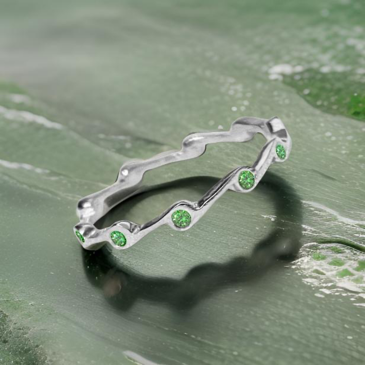 Peridot Birthstone Stacker Ring