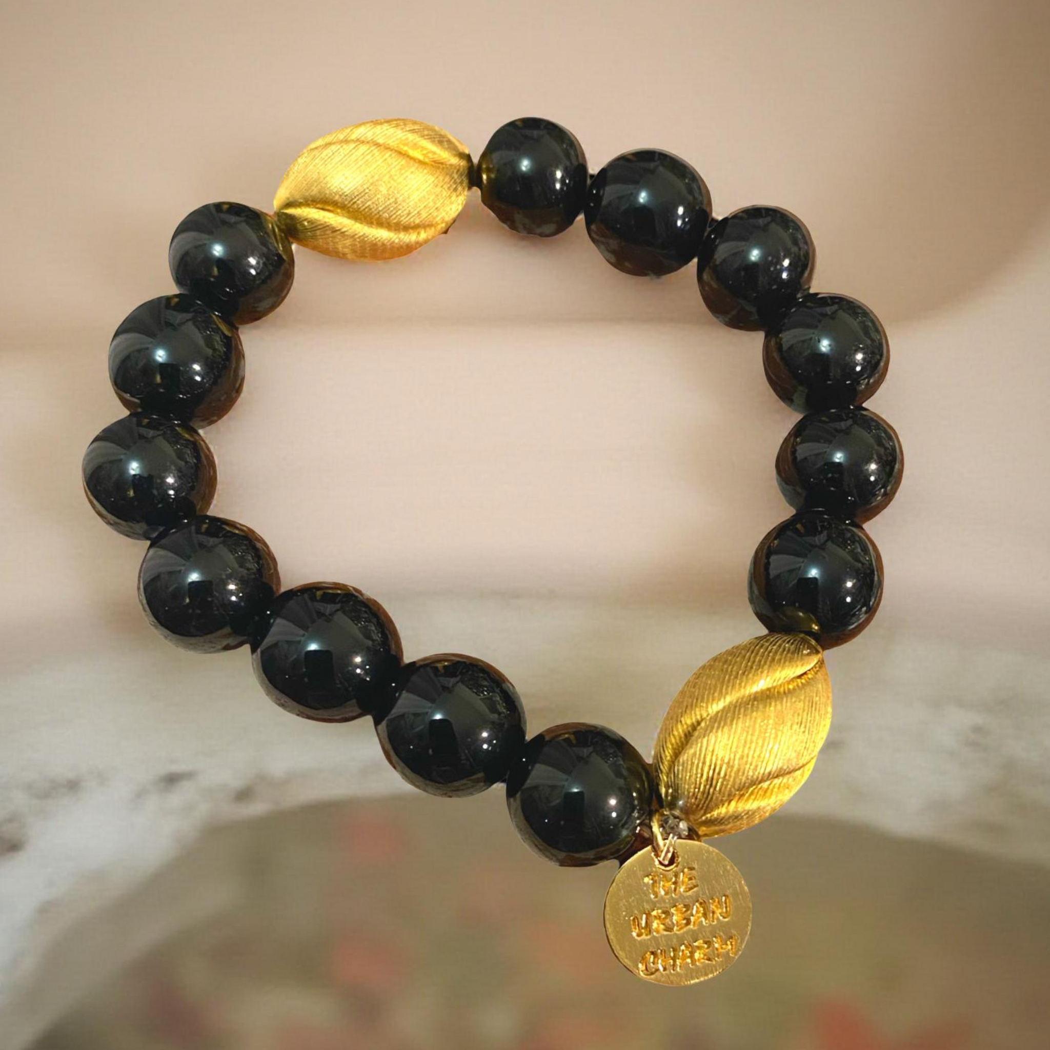 Black Spinel Protection Mantra Bracelet