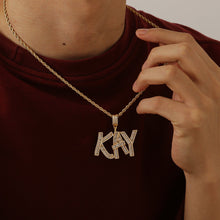 Load image into Gallery viewer, Men&#39;s Iced Out Baguette Name Pendant
