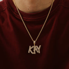 Load image into Gallery viewer, Men&#39;s Iced Out Baguette Name Pendant
