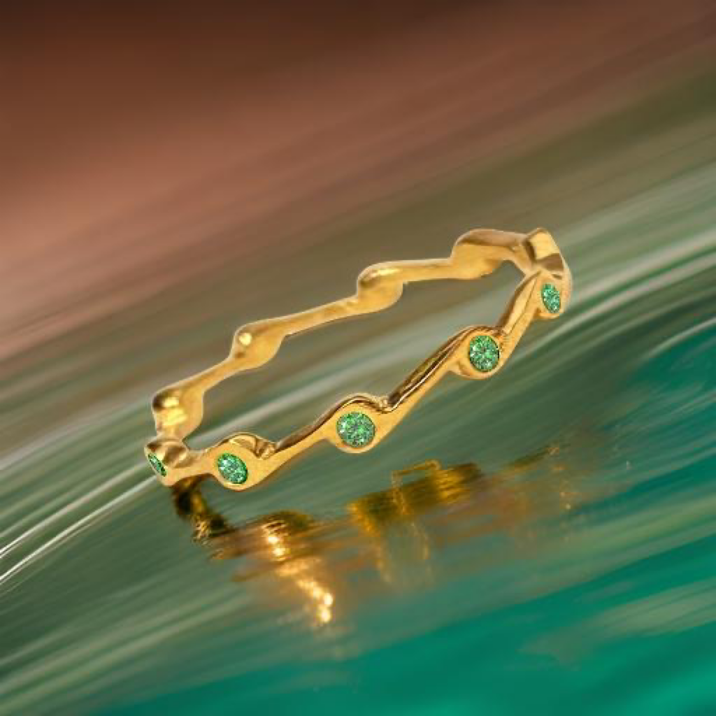 Peridot Birthstone Stacker Ring