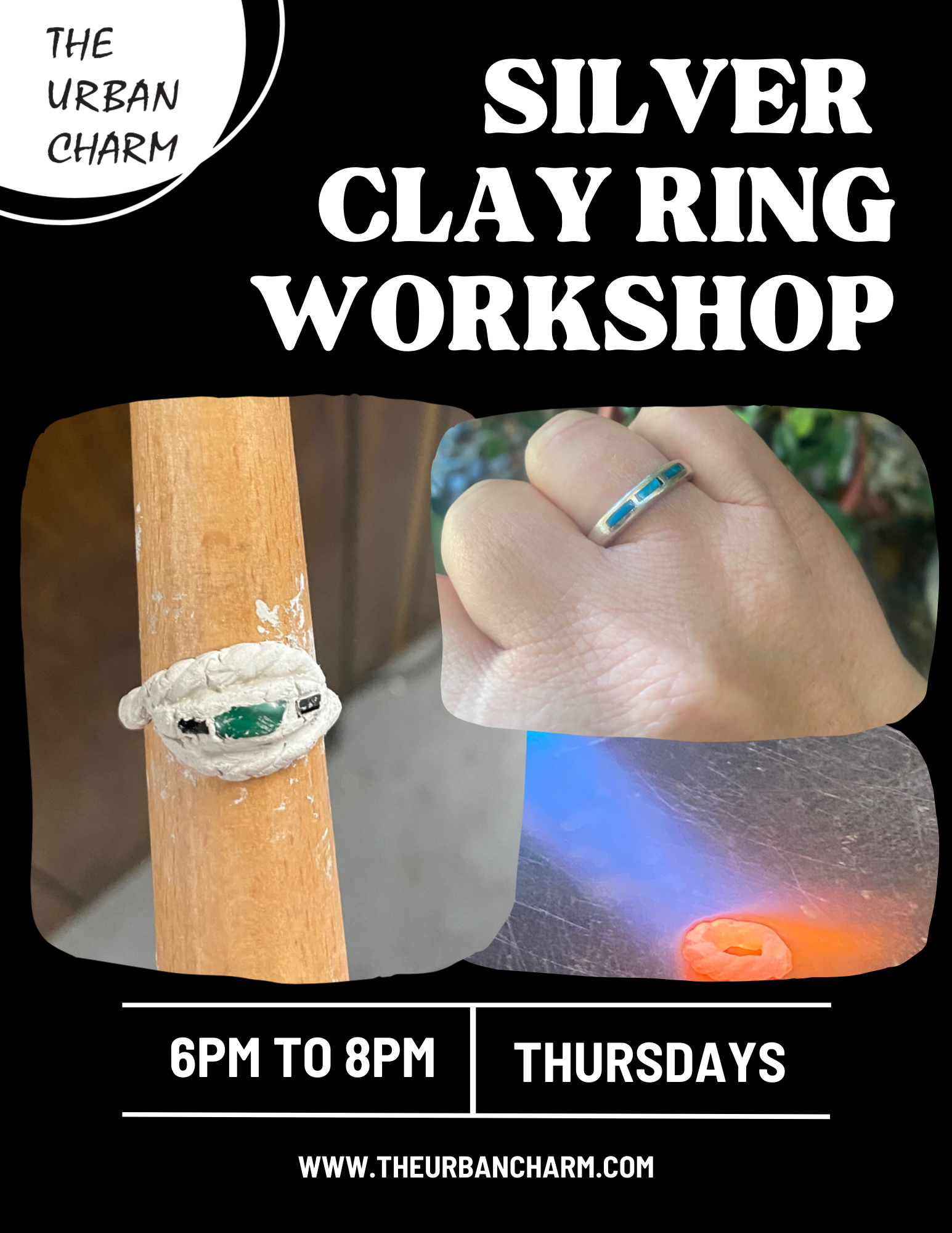 Silver Clay Jewelry Making - THURSDAY, OCTOBER 2nd from 6pm to 8pm