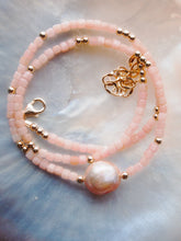 Load image into Gallery viewer, Pink Pearl and Gemstone Necklace - Gold Akala
