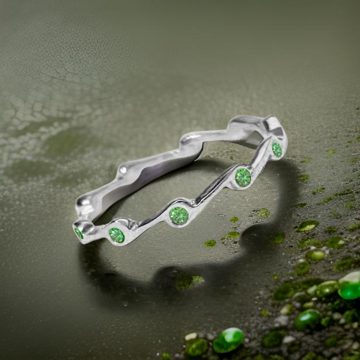 Peridot Birthstone Stacker Ring