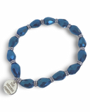 Metalic Blue Faceted Crystal Bracelet