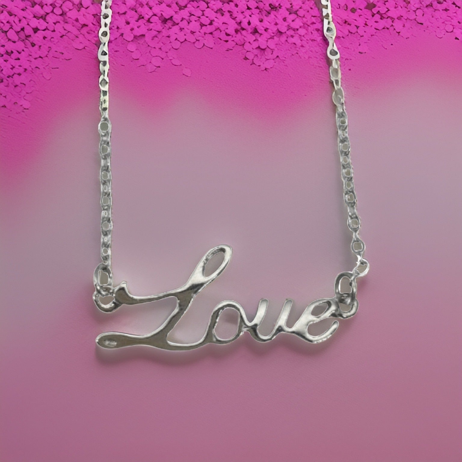 Love Script Necklace