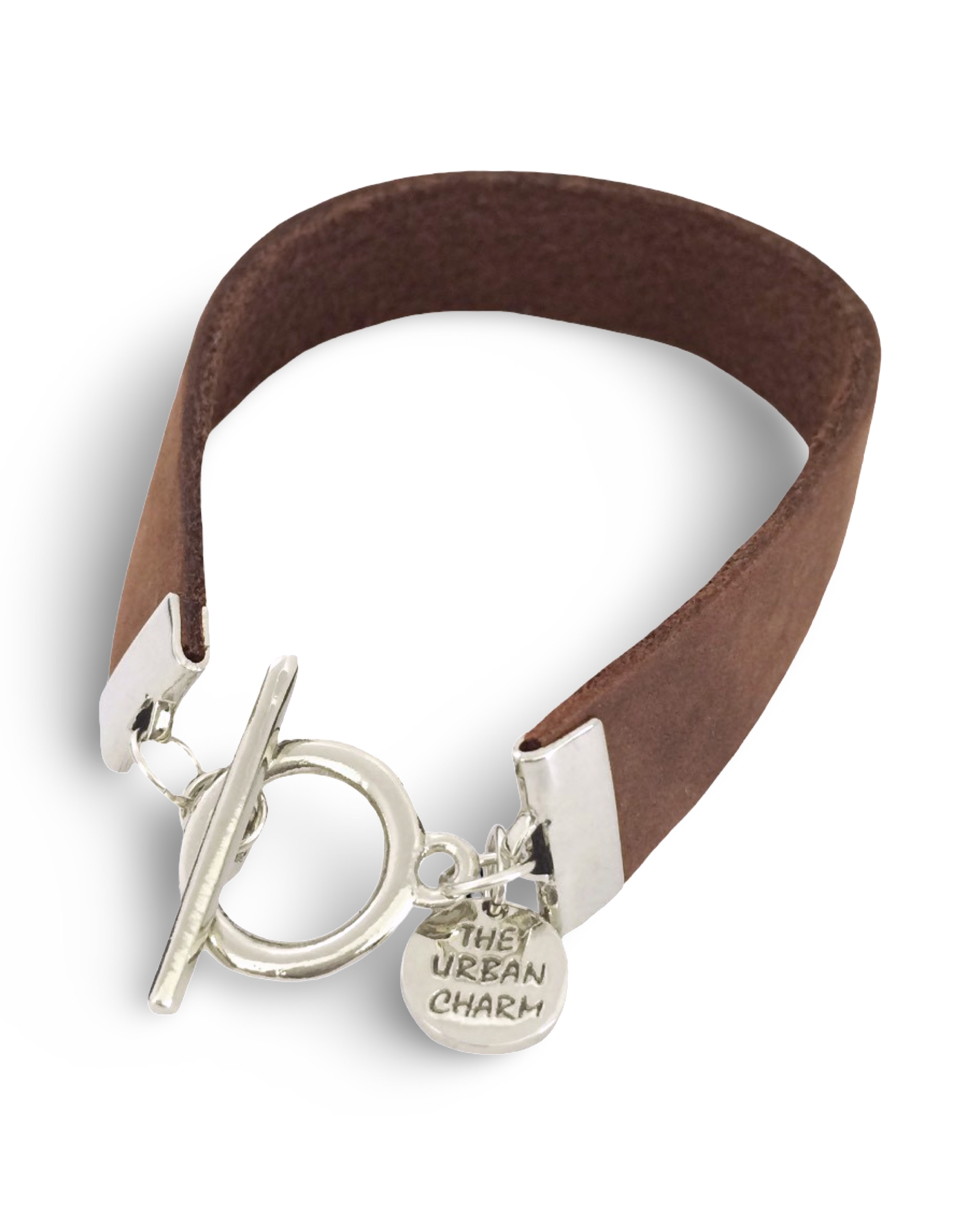Distressed Tan Leather Color Band Bracelet by The Urban Charm