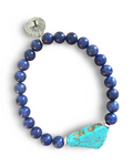 Natural Lapis Lazuli and Turquoise Bracelet