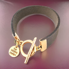 Load image into Gallery viewer, Distressed Gray Leather Color Band Bracelet by The Urban Charm
