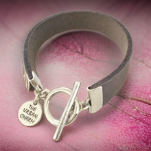Load image into Gallery viewer, Distressed Gray Leather Color Band Bracelet by The Urban Charm
