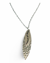 Load image into Gallery viewer, Gold Navette Sun Rays Silver Necklace

