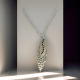Silver Navette Sun Rays Silver Necklace