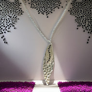 Silver Navette Sun Rays Silver Necklace