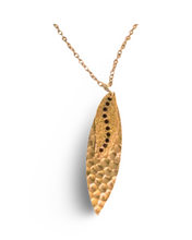 Load image into Gallery viewer, Gold Navette Sun Rays Silver Necklace
