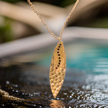 Load image into Gallery viewer, Gold Navette Sun Rays Silver Necklace

