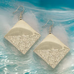 Diamond Shaped Textured Tulum Earrings by The Urban Charm