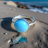 Turquoise Gemstone Round Ring