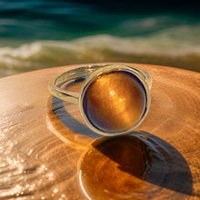Load image into Gallery viewer, Tiger’s Eye Gemstone Round Ring
