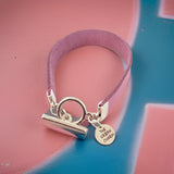 The Urban Charm Pink Leather Color Band Bracelet