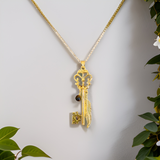 Butterfly Skeleton Key Necklace