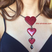 Load image into Gallery viewer, 3-in-1 Heart Molds Set  (super shiny silicone, make solid hearts, open hearts, and heart dishes in 4 sizes)
