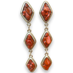 Res Jasper and Silver Tier Drop Earrings by The Urban Charm