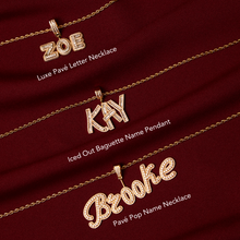 Load image into Gallery viewer, Men&#39;s Iced Out Baguette Name Pendant
