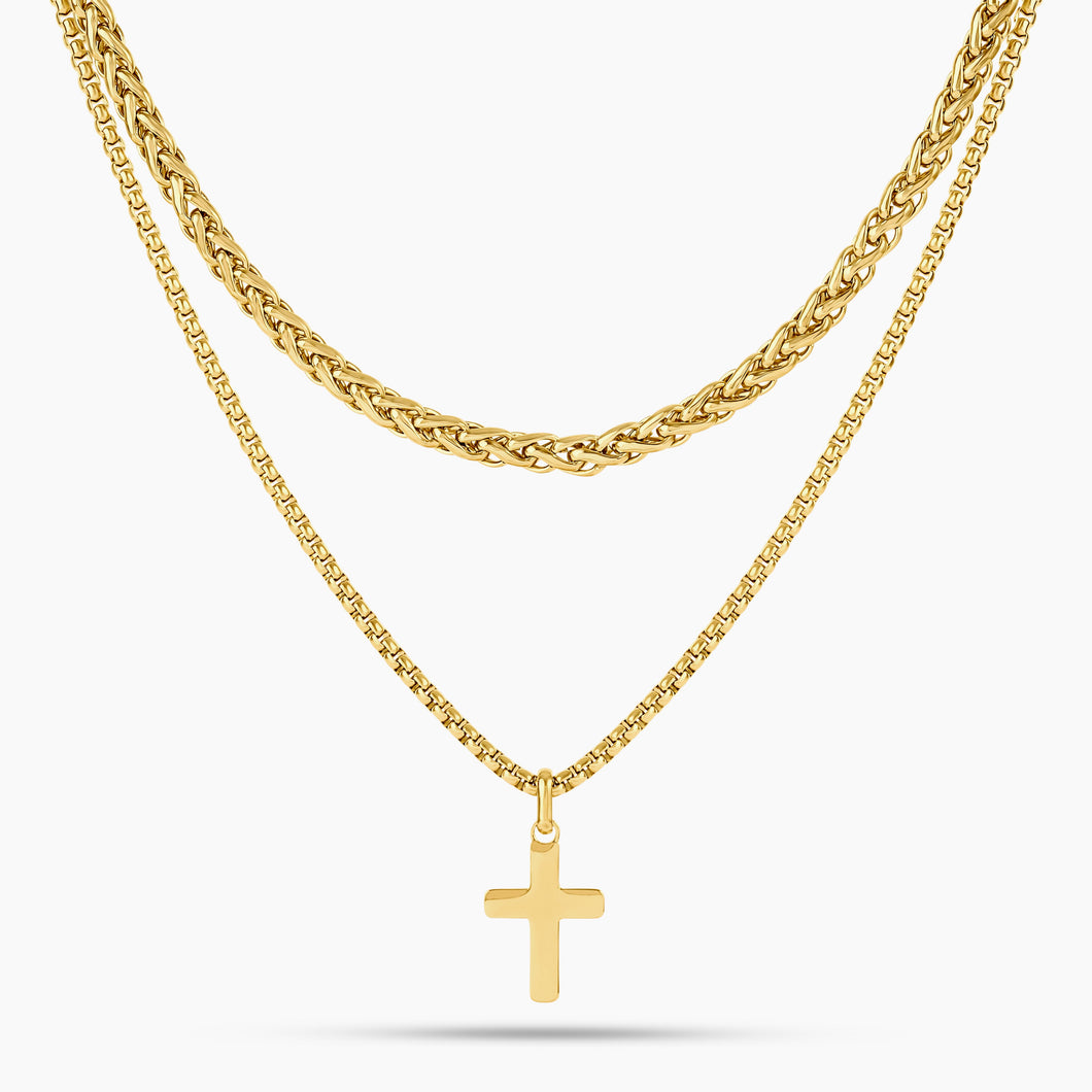 Men's Heavenly Layered Cross Pendant