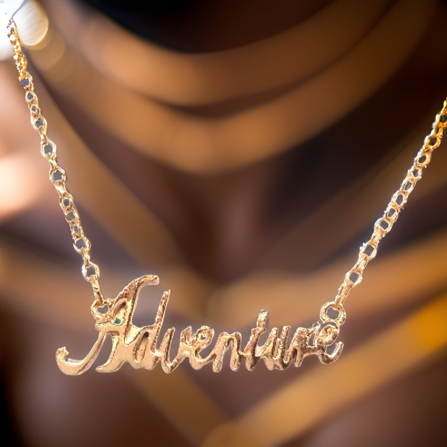 Adventure Script Necklace by The Urban Charm