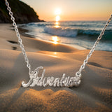 Adventure Script Necklace by The Urban Charm