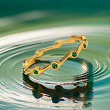 Load image into Gallery viewer, Emerald Birthstone Stacker Ring
