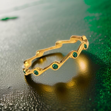 Load image into Gallery viewer, Emerald Birthstone Stacker Ring
