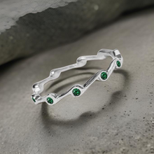Load image into Gallery viewer, Emerald Birthstone Stacker Ring
