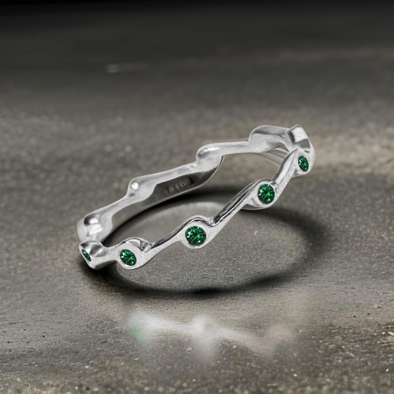Emerald Birthstone Stacker Ring