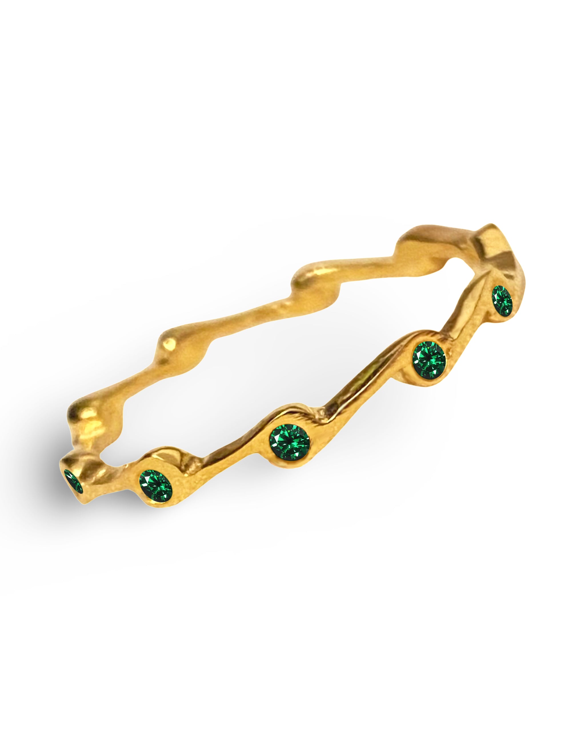 Emerald Birthstone Stacker Ring
