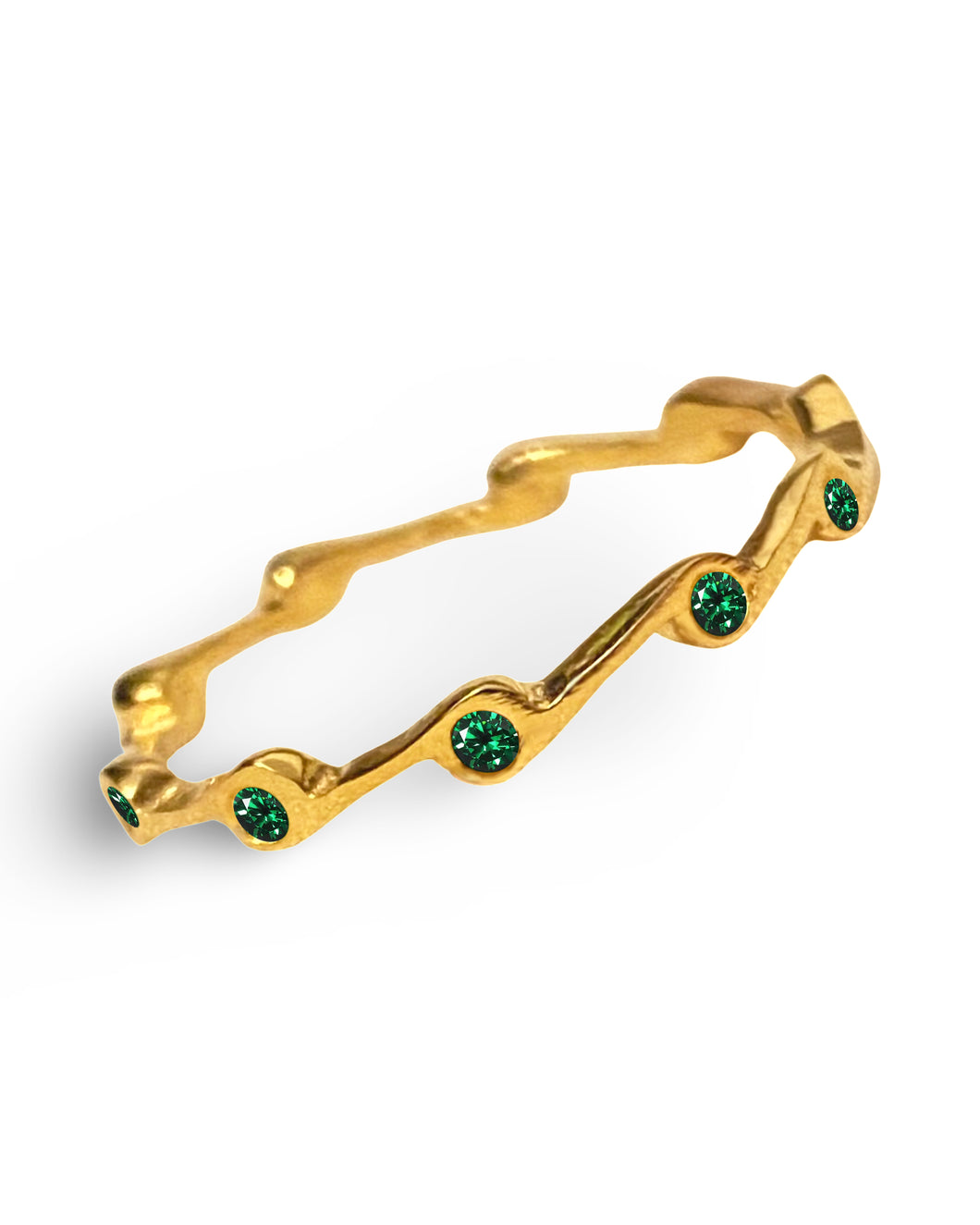 Emerald Birthstone Stacker Ring