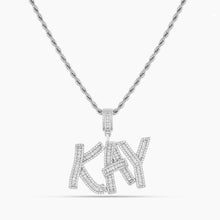 Load image into Gallery viewer, Men&#39;s Iced Out Baguette Name Pendant
