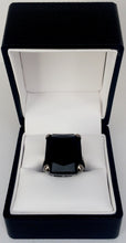 Load image into Gallery viewer, The Urban Charm Jet Black Crystal Signature Statement Ring
