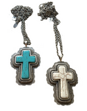 Antique Silver Cross Necklace