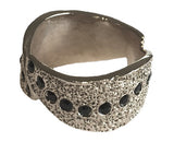 Silver Sandy Ring with Crystals
