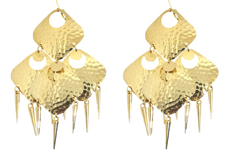 Gold Dipped Spike Earrings