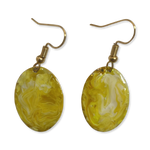 Yellow Marble Mini Oval Lures of Love Earrings