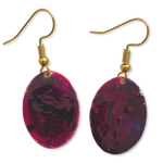 Purple Marble Mini Oval Lures of Love Earrings