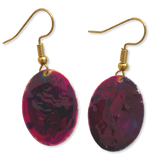 Purple Marble Mini Oval Lures of Love Earrings