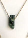 Natural Raw Green Aventurine Gemstone Necklace by The Urban Charm